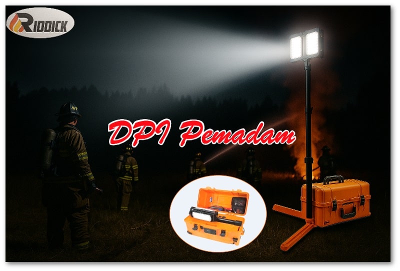 Lampu Tripod LED portabel Vulko 1T-10000 10.000 lumens untuk rescue dan firefighting