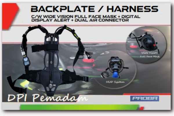 jual backplate harness scba