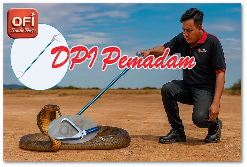 snake grabber tongs aluminium ofi