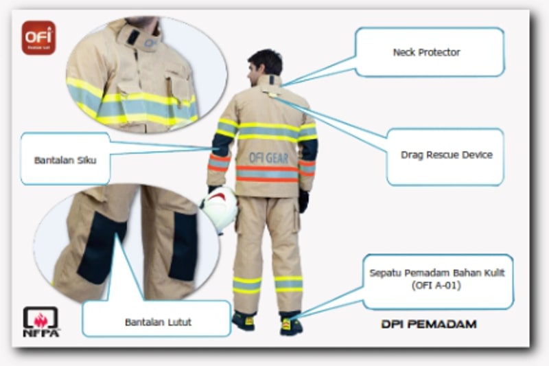 Desain Baju Pemadam Tahan Panas