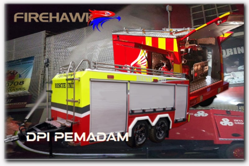 firefighting trailer pump unit pemadam