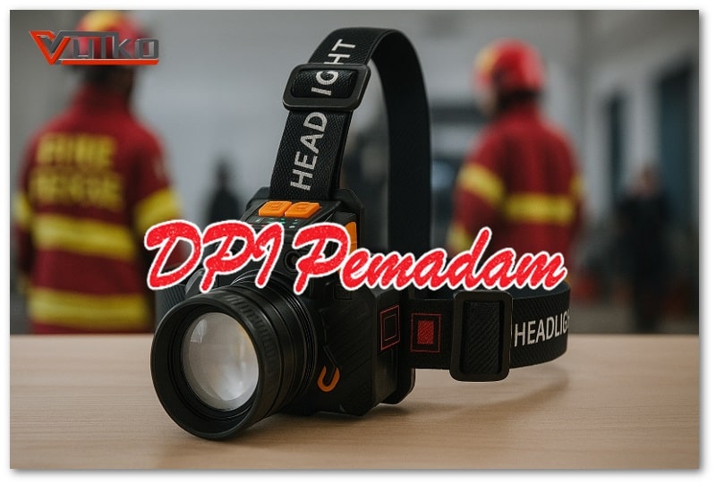 Head Lamp VULKO - Senter Kepala Profesional untuk Fire Rescue