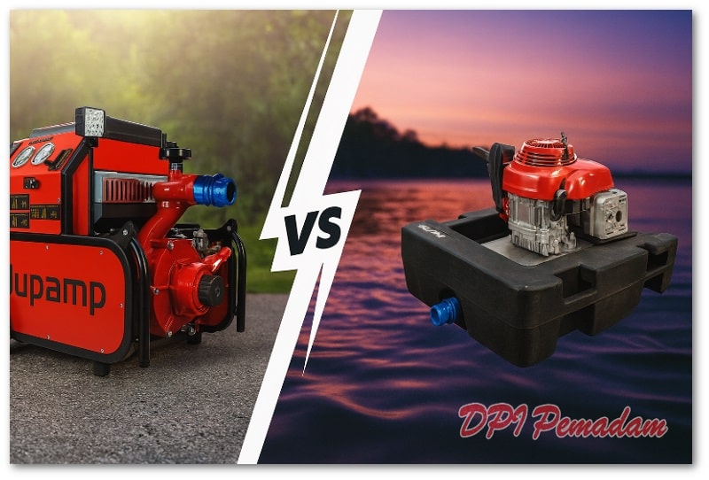 Perbedaan pompa apung dan portable fire pump untuk pemadaman kebakaran