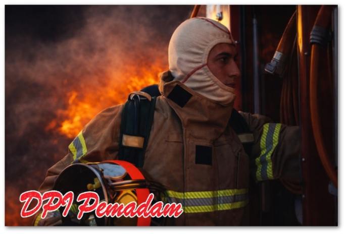 Fire hood balaclava pemadam kebakaran tahan panas melindungi kepala dan leher di kondisi asap dan api.